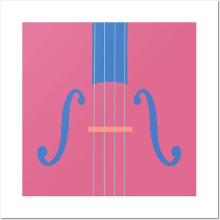 Strings in Candy Pink, Peach, Blue and Turquoise Posters and Art